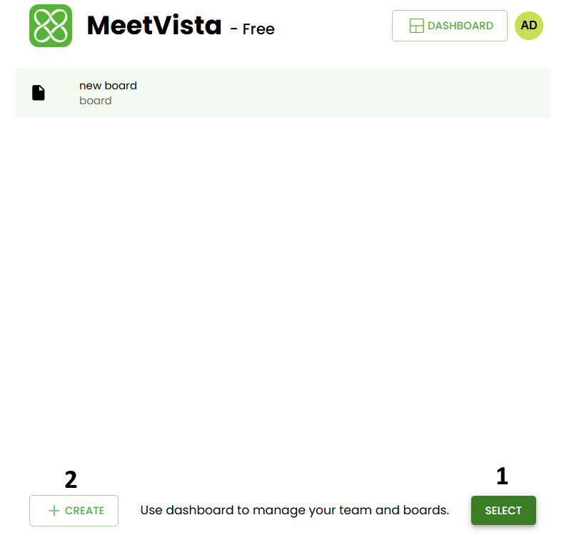 MeetVista Monday dashboard View
